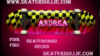Pink fire skateboard decks