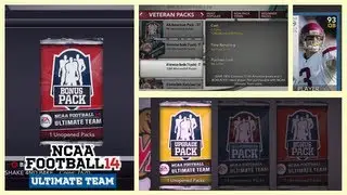 NCAA Football 14 Ultimate Team, All-American Bundle (15 Packs) Pack Opening!