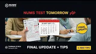 NUMS MDCAT 2025 Final Update | Test Tomorrow | 28 September 2025 | Army Medical College Admission