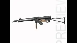 3D Model of Sten MK.I Submachine Gun Review