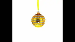 Italian Couturier-Inspired Stars and Moons Design Blown Glass Ball Christmas Ornament (KK-1369-80)