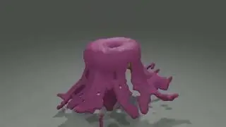 Симуляция пончика в блендер 3d  [ Blender donut simulation ]