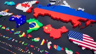 Country Size Comparison 2025 &mdash; 3D Map Animation Breakdown