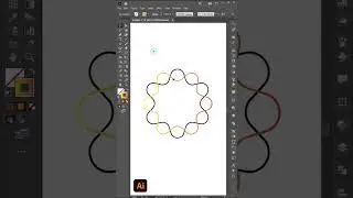 Adobe illustrator Draw Wavy Gradient Color Effect #graphics #logo #shorts