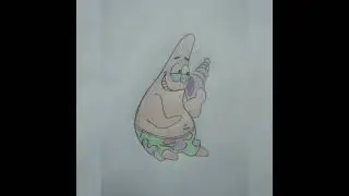 how to easy drawing Patrick star on Spongebob cartoon film | #shorts