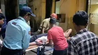 Ambulance carrying patient met an accident in the capital's Siddhi Ashram area on Friday night.