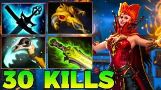 30 Kills Lina Dota 2 !! Lina Dota 2 Carry Midlane Build Pro Gameplay Guide 7.39 7.40