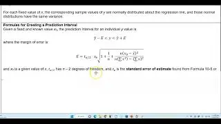 Math 14 10.3 Introduction to Prediction Intervals and Variation