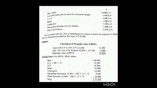 caculation of rent free house Income from salary