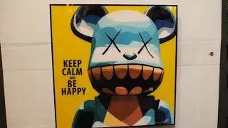 KAWS Chompers Be@rBrick Poster Plaque