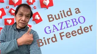ASMR BUILD DIY Woodworking GAZEBO TEMPLE Bird Feeder