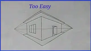How to draw  house in 2 point perspective : Simple house @Imuarts