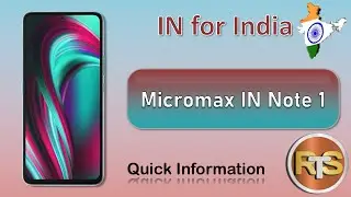 Micromax in note 1 | Quick information