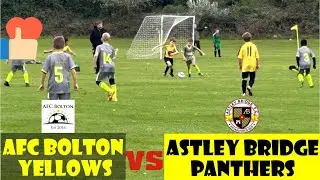 AFC Bolton Yellows vs Astley Bridge Panthers  | Grassroots Football | Youth Football | 9aside Match