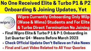 Wipro Onboarding Only Wilp & For Elite & Turbo No Onboarding Direct Termination Layoffs Final Update