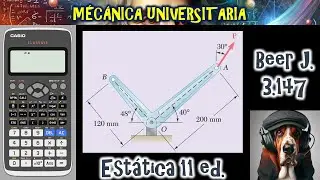 Clases de Estática 3.147 Cuerpos Rígidos. Ejercicios Resueltos. Beer Johnston. 11 edición.
