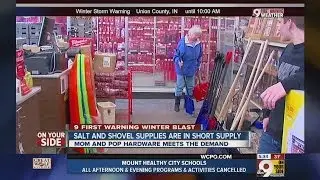 Salt, shovels in short supply