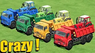 Trucks Of Colors - MINI TRACTORS CRAZY LOADING ON TRUCKS ! Farming Simulator 22