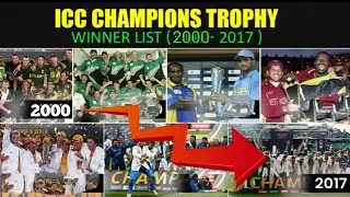 Last Few Winners of ICC Champion Trophy