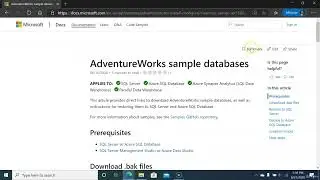 Data Analyst | SQL Server Masterclass | Part 04:  Downloading the AdventureWorks Sample Database