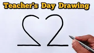 ✏️ How to Draw Teacher&rsquo;s Day Special Using Number 22 | Easy & Beautiful Art