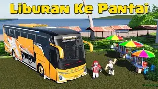 KITA JALAN JALAN KE PANTAI PAKAI BUS BASURI KEREN BANGET DI ROBLOX