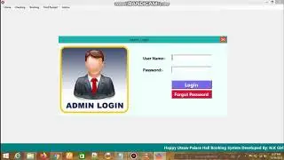 Hall Booking System using Windows Application, in C#