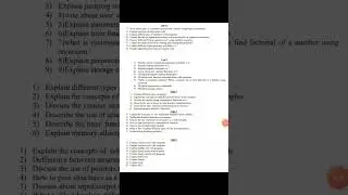 Python Programming Imp questions  MCA #jntuhupdates #computerprogramming #previousyearquestions #r22