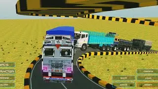 Dangerous Bridge Truck Driving 😱 | Sharp Turn Challenge | Indian Truck Game 3D