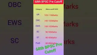 68th BPSC Pre Cutoff@Intelligenceguide