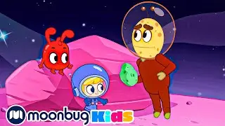 Easter Egg Hunt in Space | Cars, Trucks & Vehicles Cartoon | Moonbug Kids