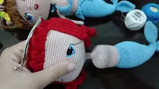 تطريز وش العروسة والوردة وورقة الشجر mermaid eyes 