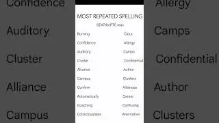 Most repeated spelling in pte // BEATthePTE max#shorts