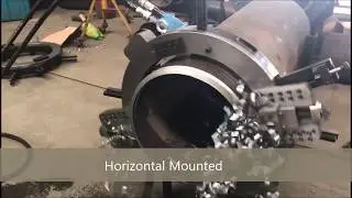 Swan split frame pipe cutting and bevelling machine