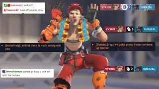 Streamers are getting annoyed of my Diamond Junkrat (OW2 Montage & Ft Reactions)
