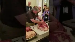 Removing Foie Gras from a duck