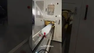 Automatic paper towel log saw cutting machine #cuttingmachine #papermakingmachinefactory