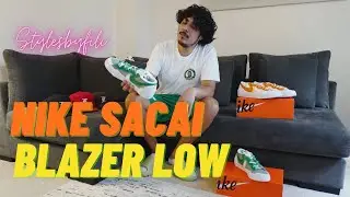 Nike Sacai Blazer Low Review - Classic Green & Magma Orange PLUS Sizing, on Feet and Outfit Styles