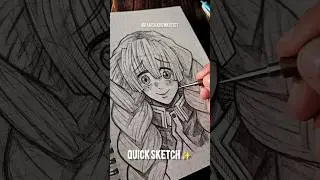 Drawing Mitsuri Kanroji✨️ #shorts #demonslayer #mitsuri #pencildrawing