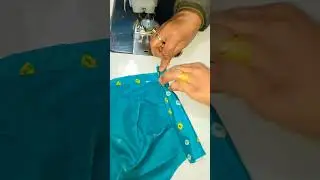 #blouse mein kaj Patti aur button Patti lagane ka naya tarika #blouse 👌👌✨