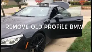 How to delete BMW 650i user data and create profile