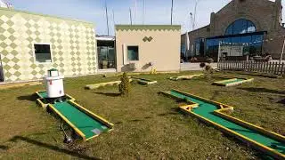 Green Screen Background mini golf courses in a sunny Sweden/Chroma Key Backgrounds