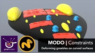 MODO | Проецирование деталей на криволинейные поверхности