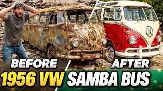 ASMR Car Restoration | 1956 Volkswagen Samba Bus Full Rebuild From Junkyard to Factory New