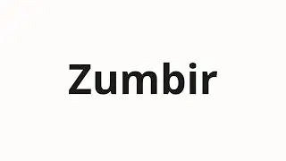 Как произносить Zumbir