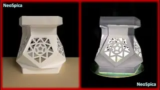 2 - Openwork Paper Folding Tower / Side Fold: Single Level of Flat Pentagonal Faces