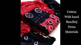 Cotton With hand Bandhej Dress Materials Wholesale price|| Latest Design Of Bandhani Suit 2021