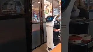 Robot Food Server! Wow! 😍🤣❤  Here at Max's Restaurant, Singapore.