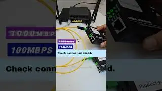 LAN speed on a fiber optic media converter, LED indicators that show the connection status and speed