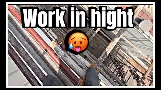 High risk work in Scuffholding 🥵 intha Mari hight la work pandravanga careful ah work pannunga🙏🏼